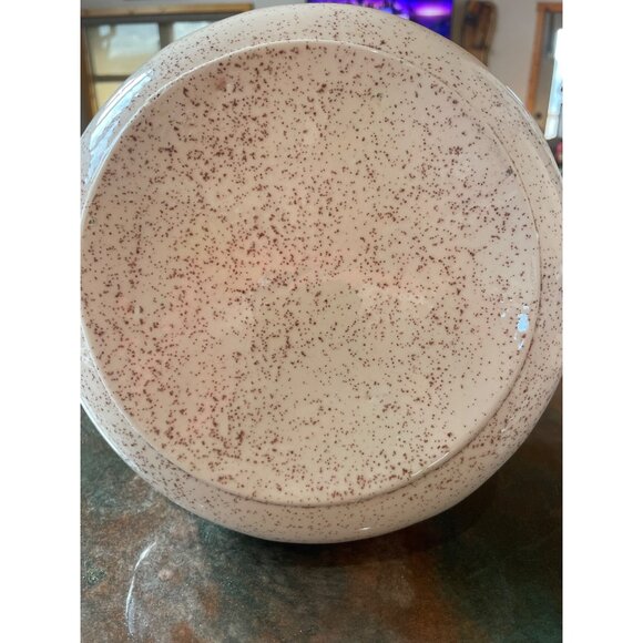 Handcrafted Floral Ceramic Vase Retro Speckled Pattern & Playful Design - Picture 6 of 7